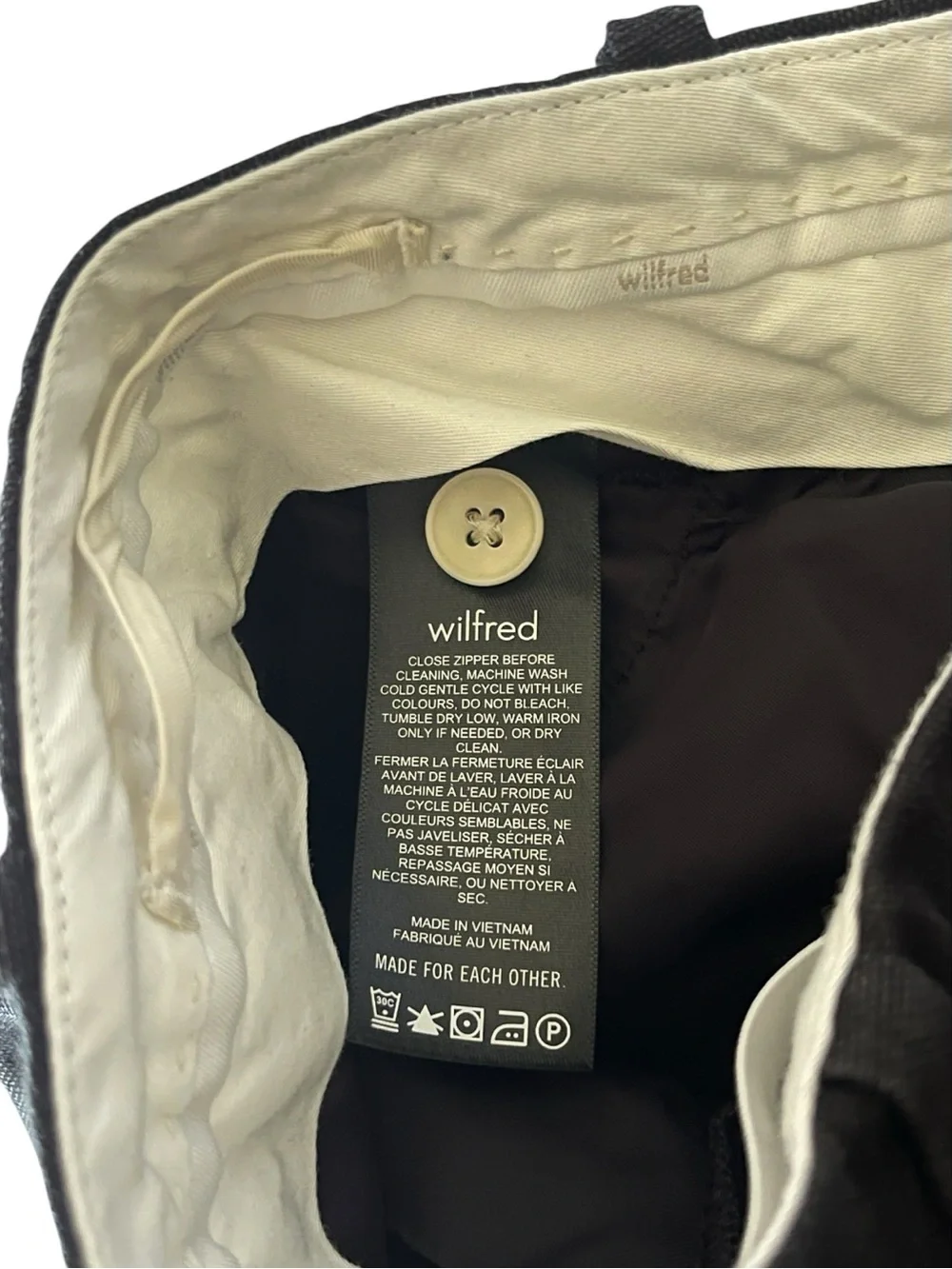 Aritzia Wilfred The Effortless Pant Black Linen Lyocell Wide Leg Women’s 2